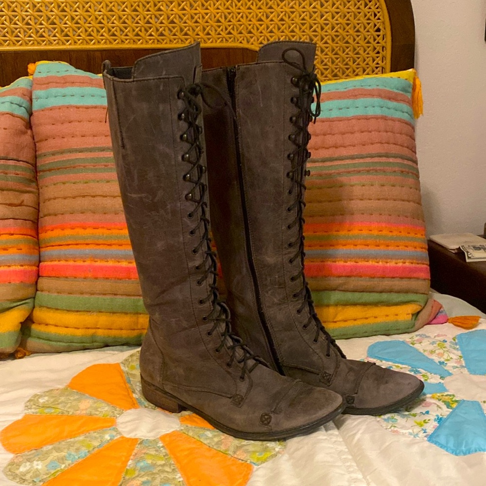 Charles David, tall laceup boots 6.5